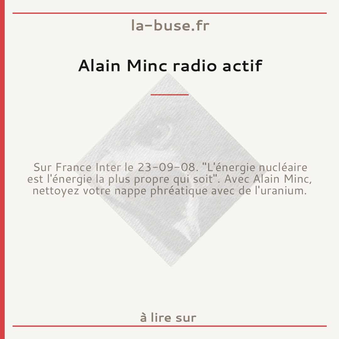 Alain Minc radio actif