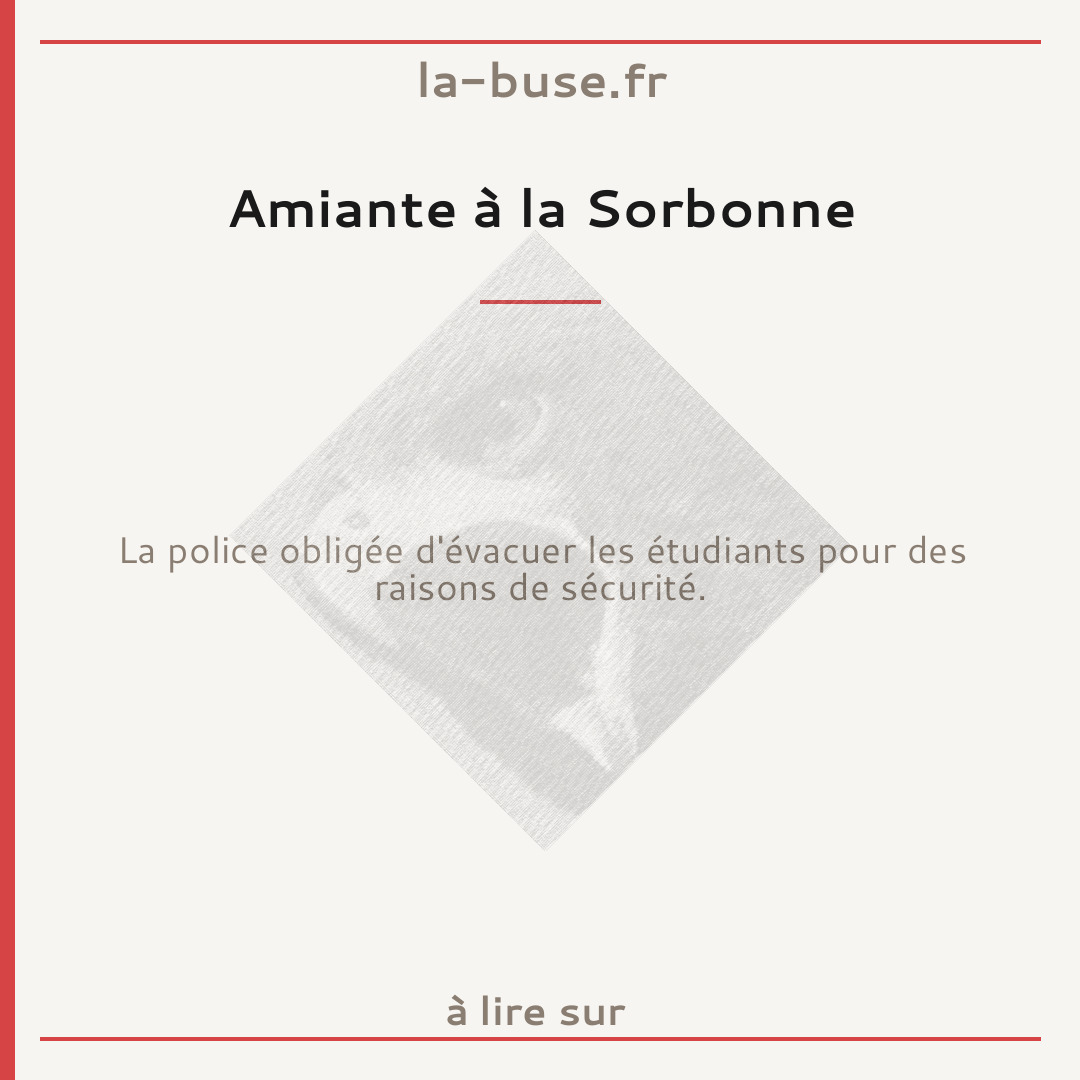 Amiante à la Sorbonne