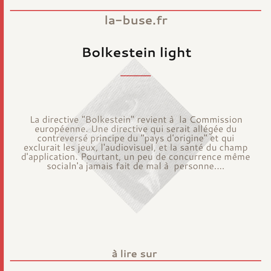 Bolkestein light