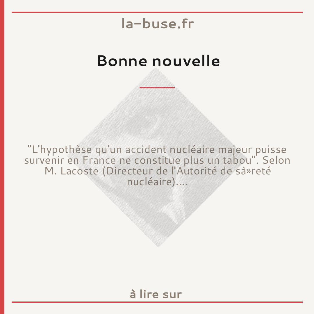 Bonne nouvelle