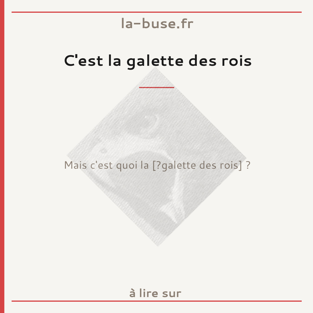 C'est la galette des rois