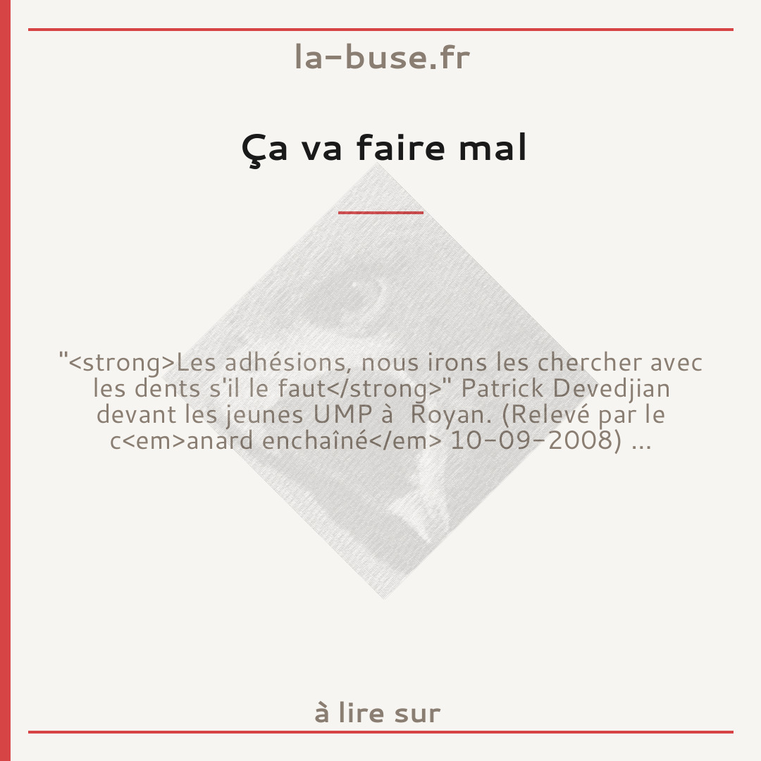 Ça va faire mal