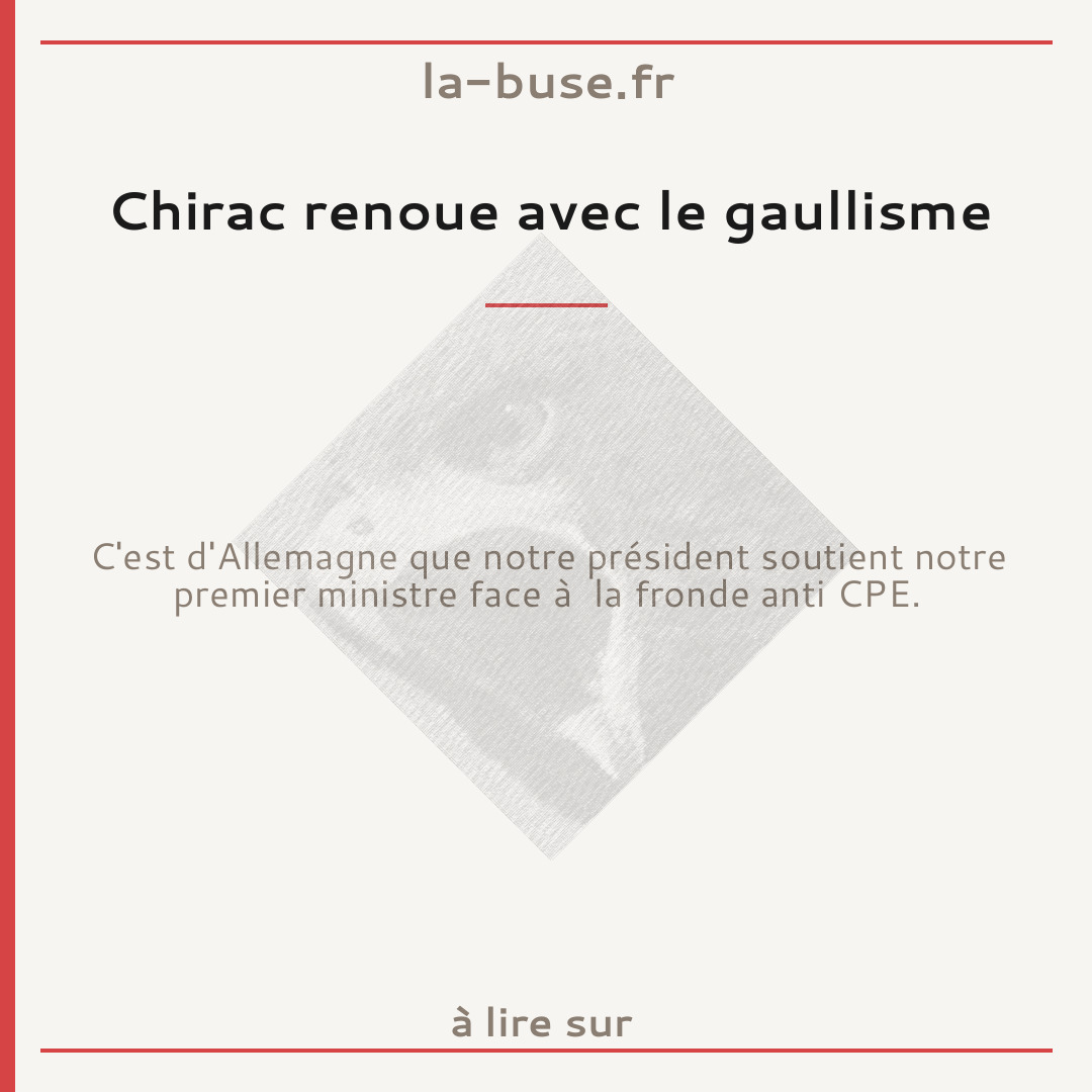 Chirac renoue avec le gaullisme