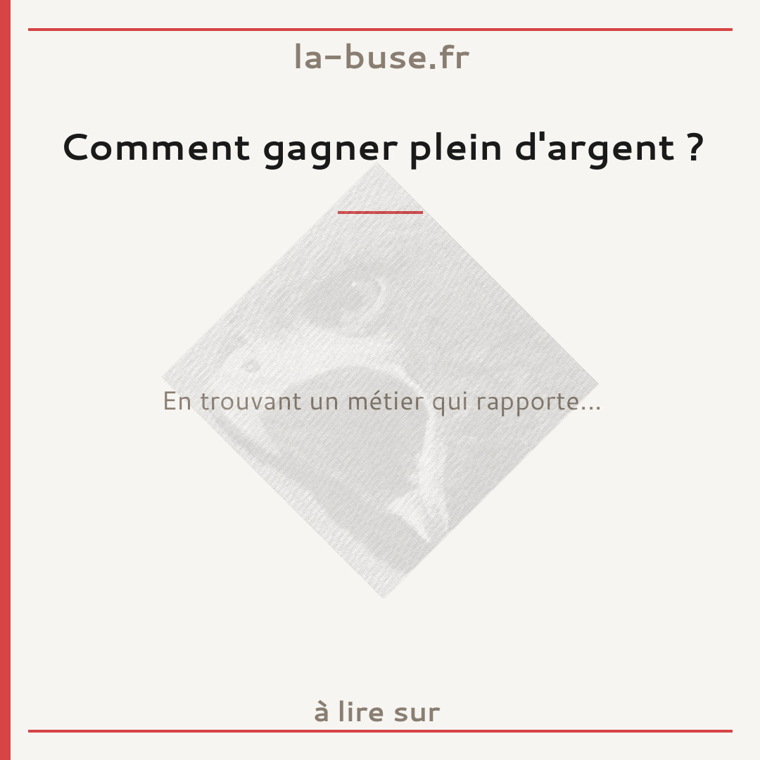 Comment gagner plein d'argent ?