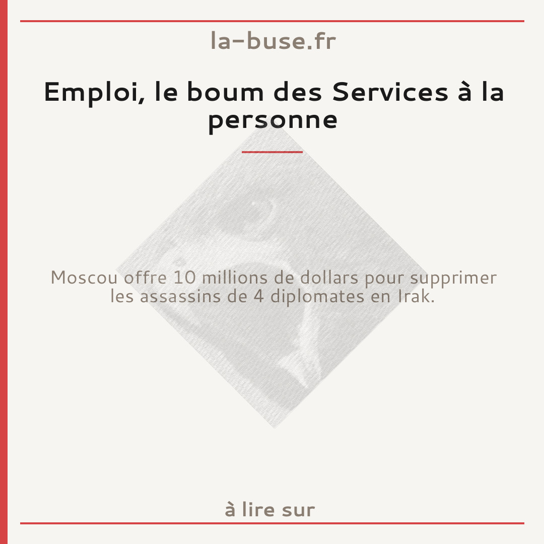 Emploi, le boum des Services à la personne