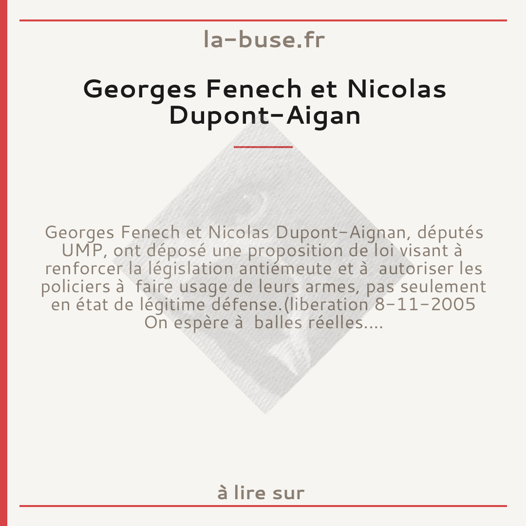 Georges Fenech et Nicolas Dupont-Aigan