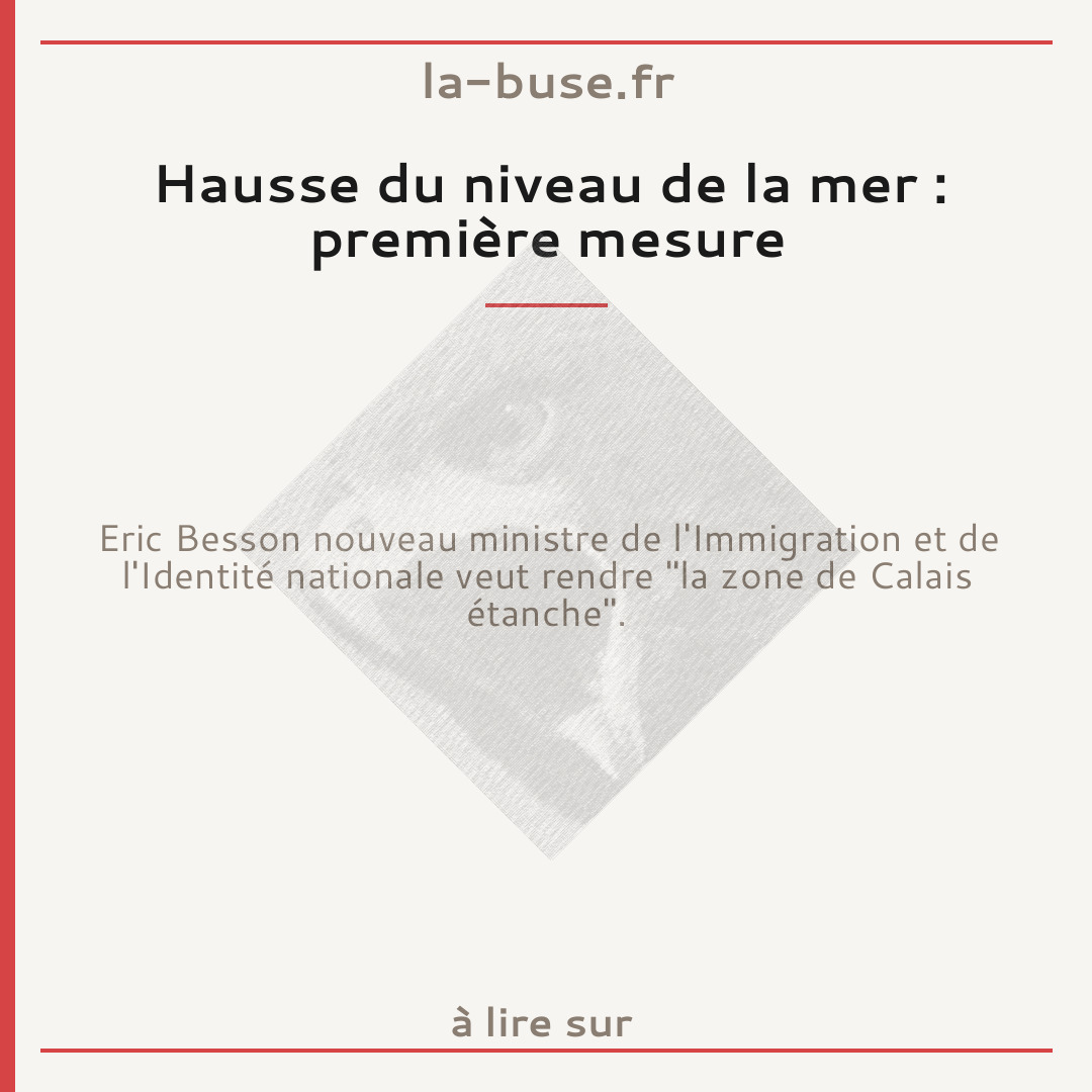 Hausse du niveau de la mer : première mesure