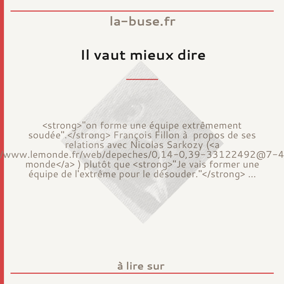 Il vaut mieux dire