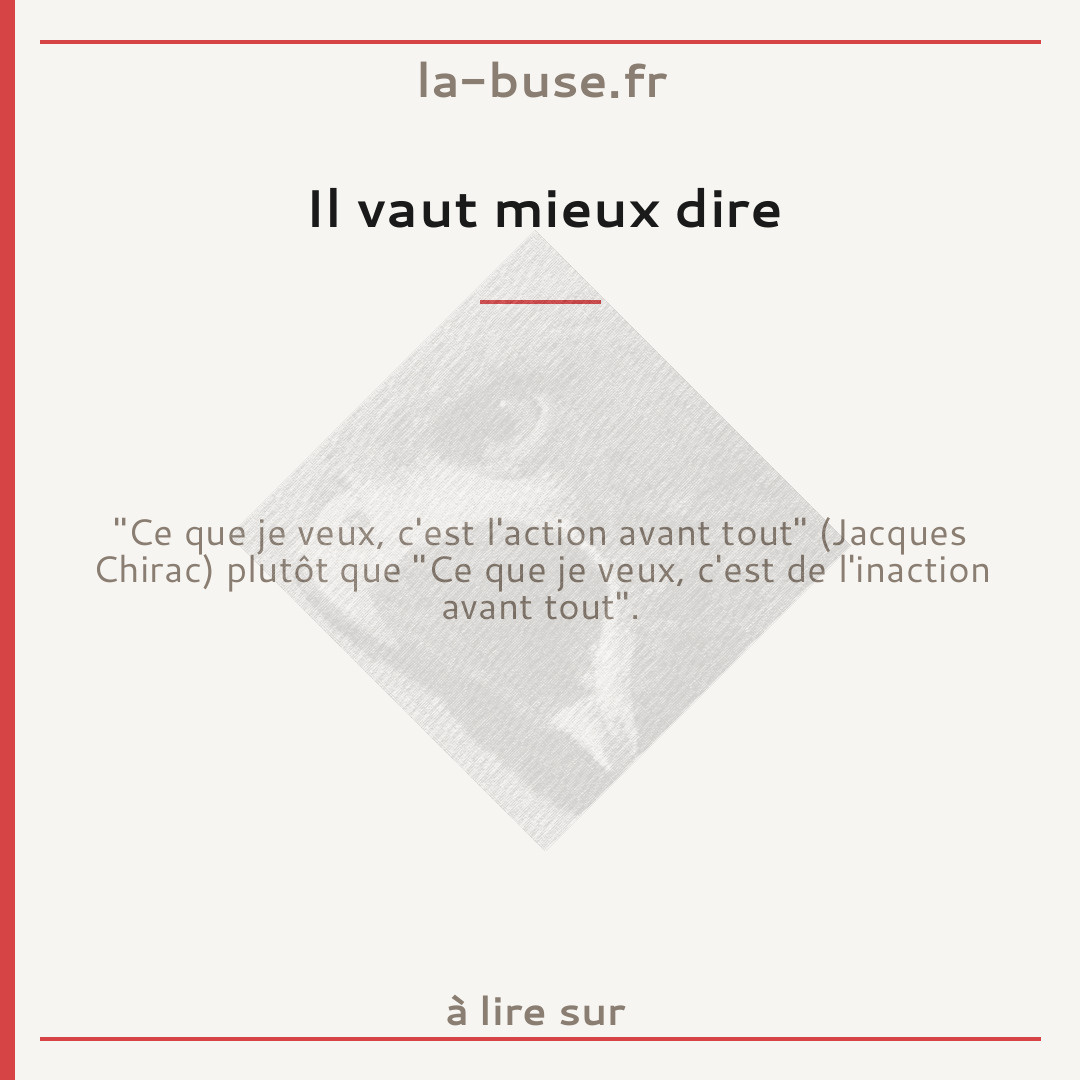Il vaut mieux dire