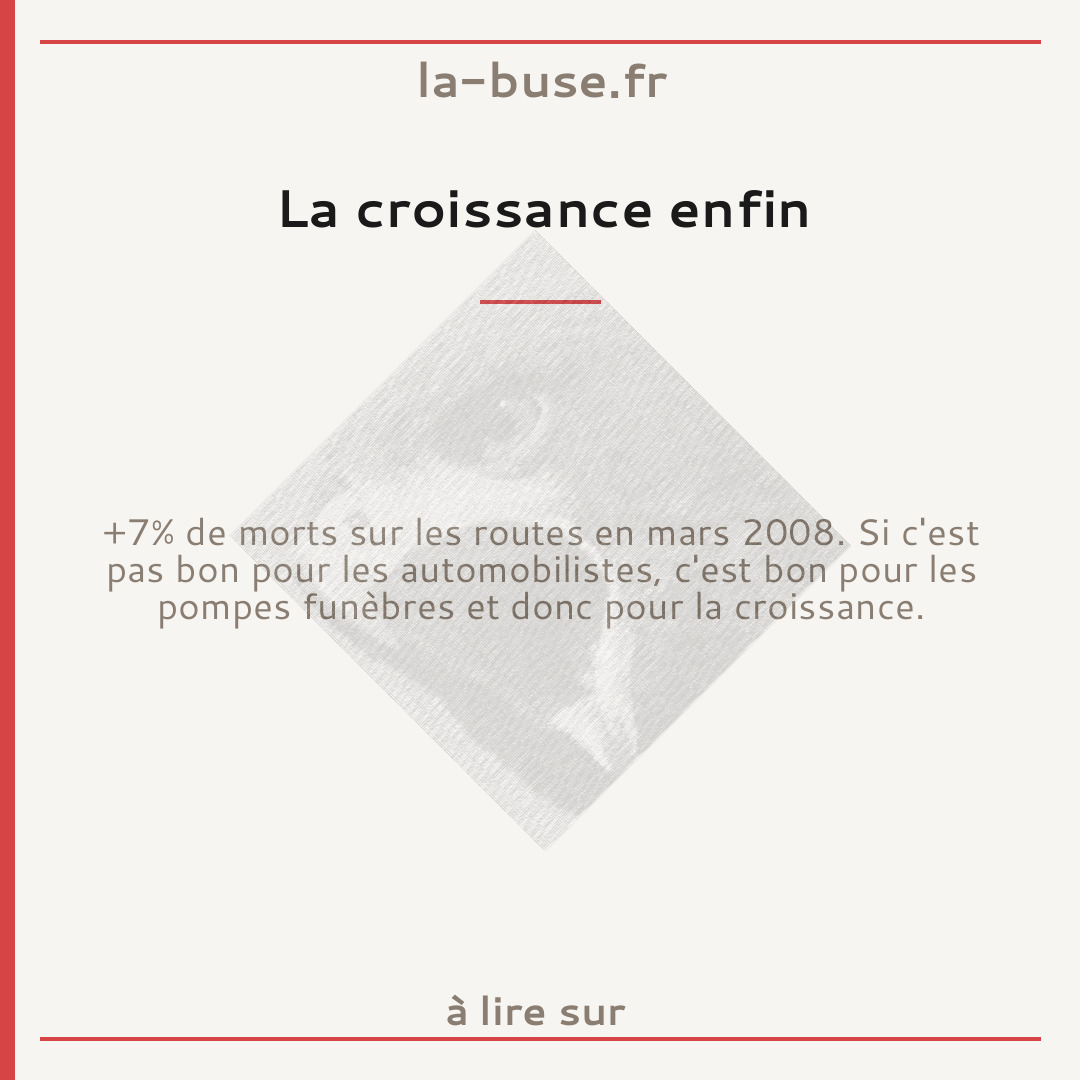 La croissance enfin