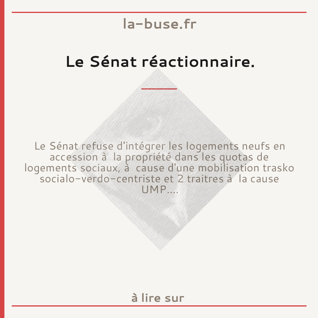 Le Sénat réactionnaire.