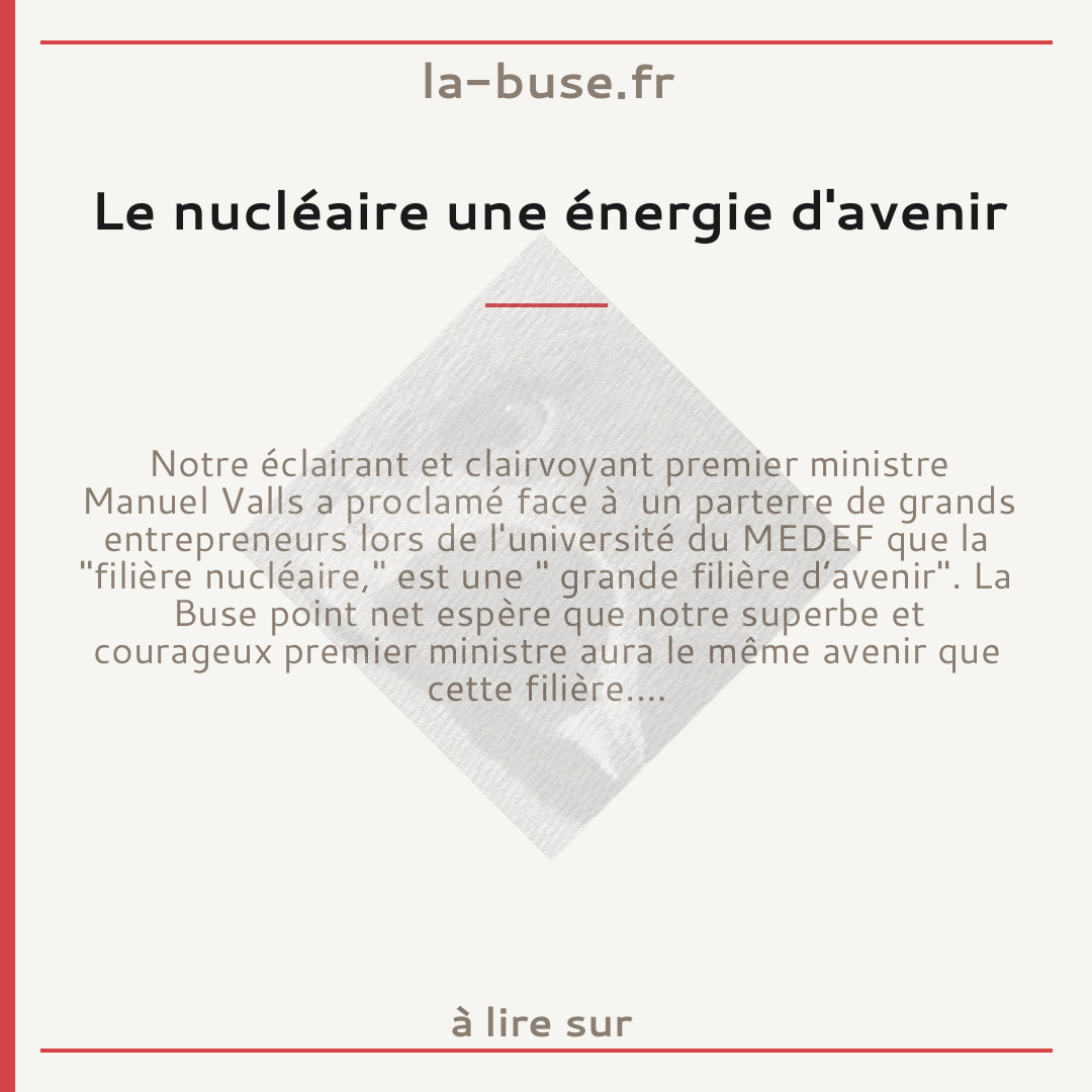 Le nucléaire une énergie d'avenir