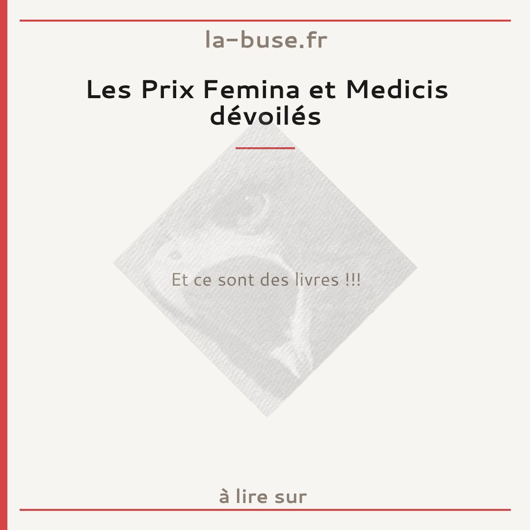 Les Prix Femina et Medicis dévoilés