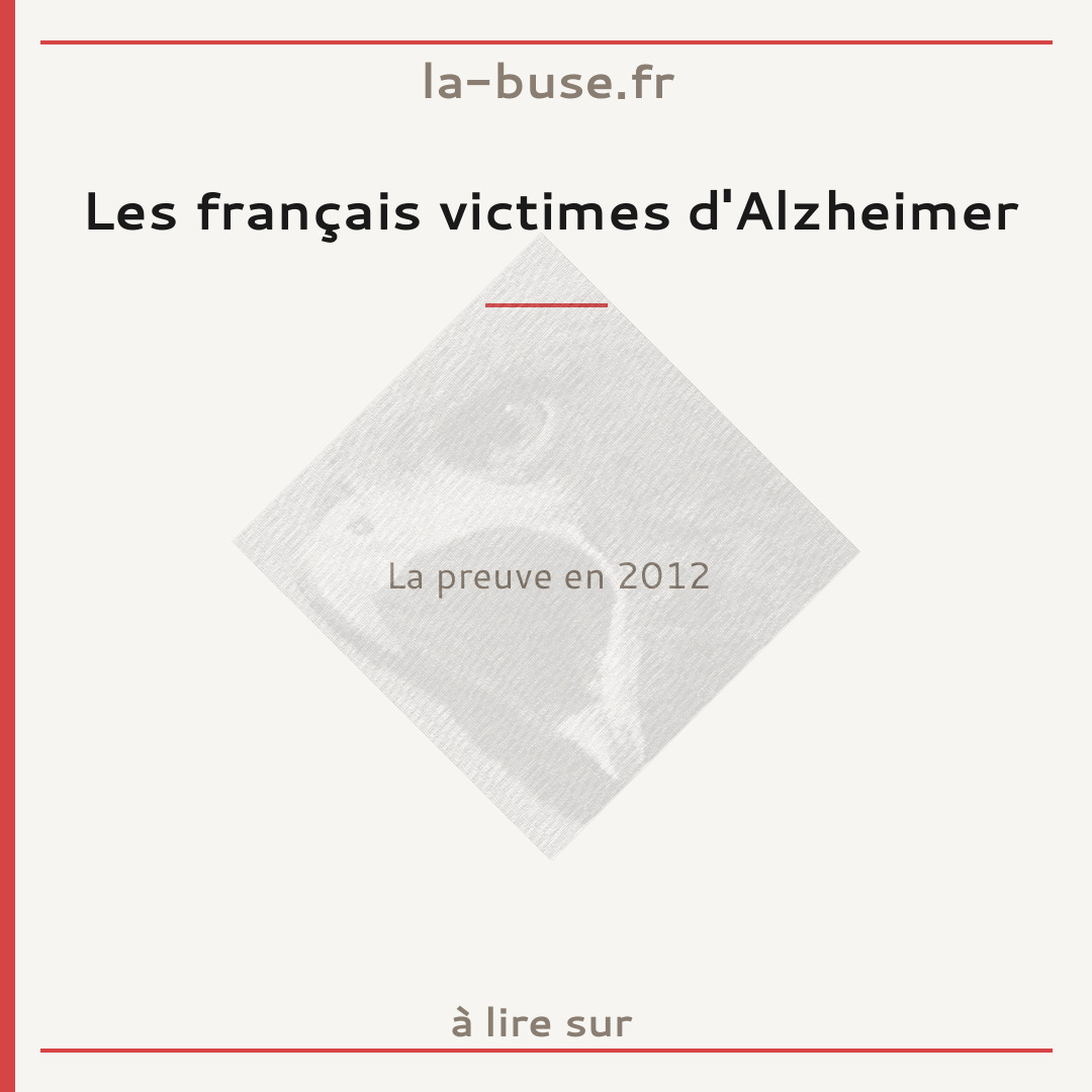 Les français victimes d'Alzheimer