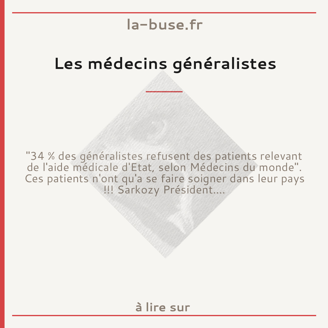 Les médecins généralistes