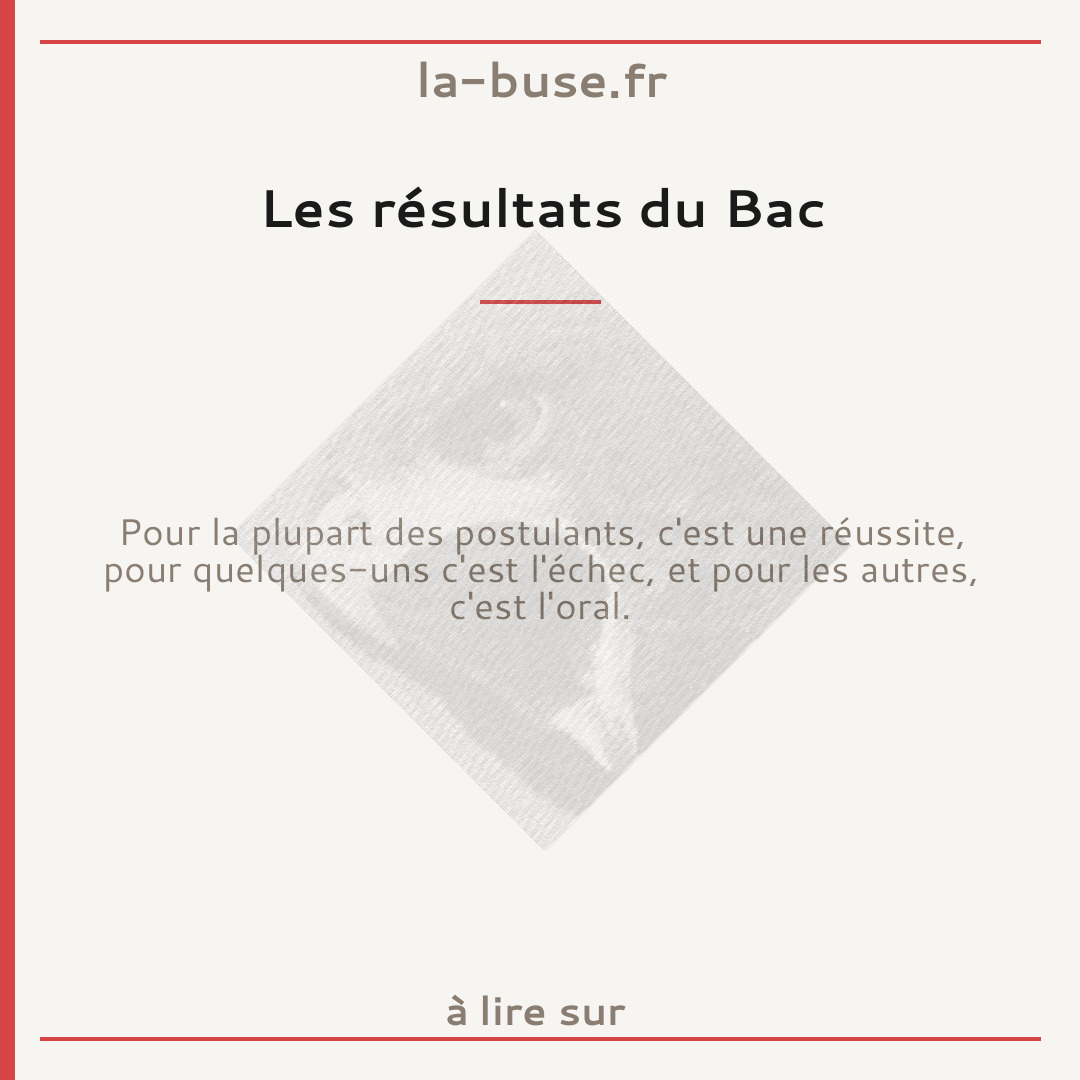 Les résultats du Bac