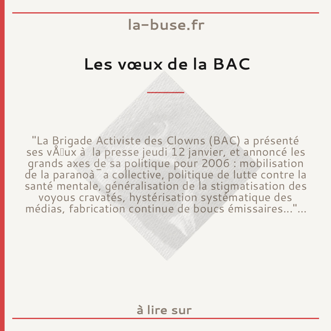 Les vœux de la BAC