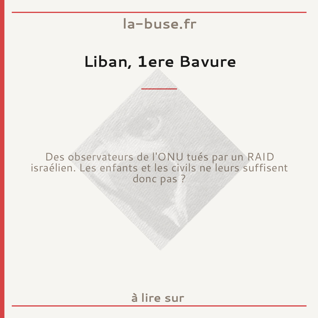 Liban, 1ere Bavure