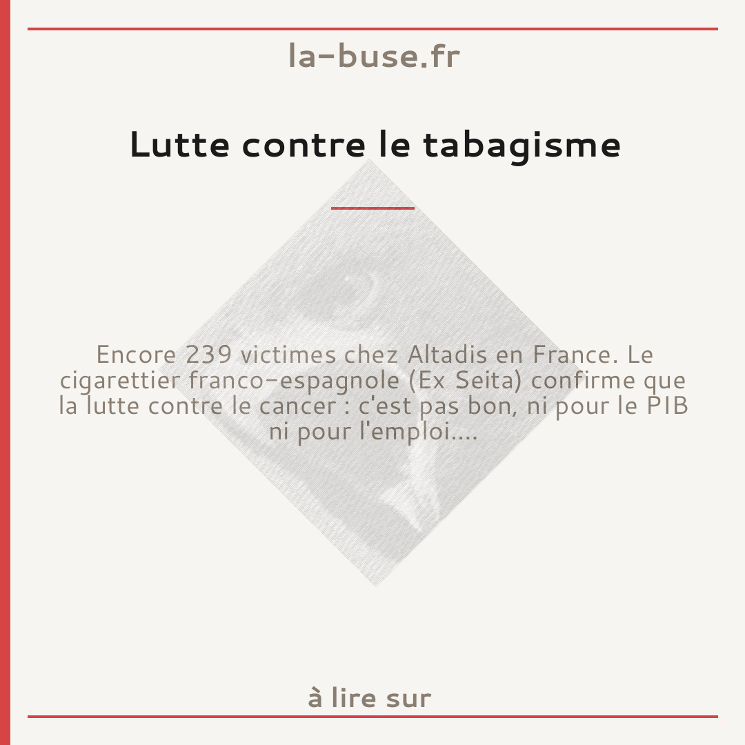 Lutte contre le tabagisme