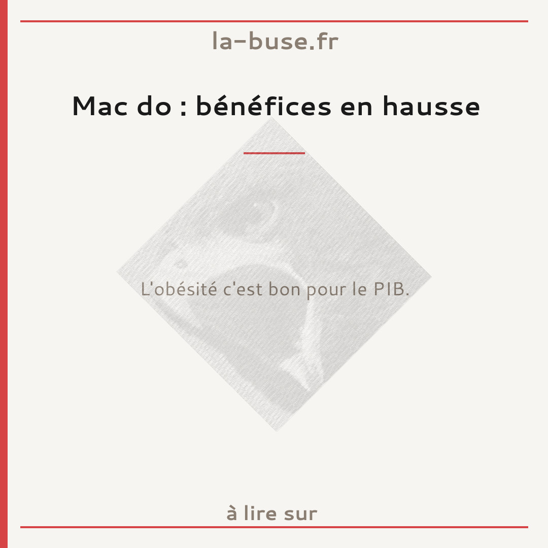 Mac do : bénéfices en hausse