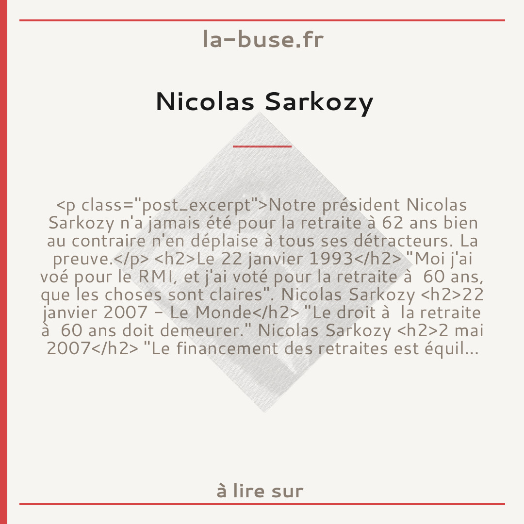 Nicolas Sarkozy