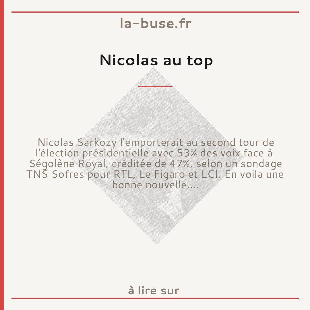 Nicolas au top