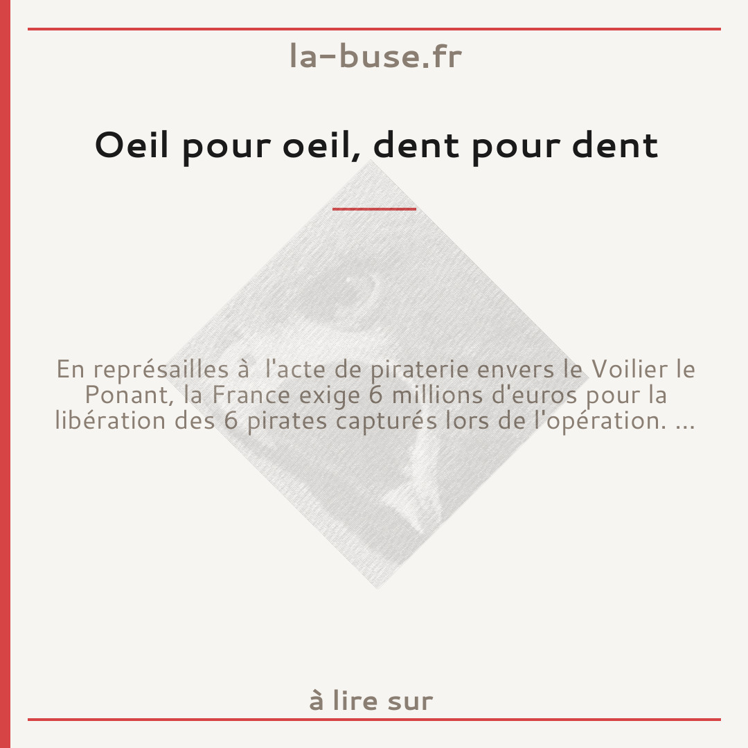 Oeil pour oeil, dent pour dent