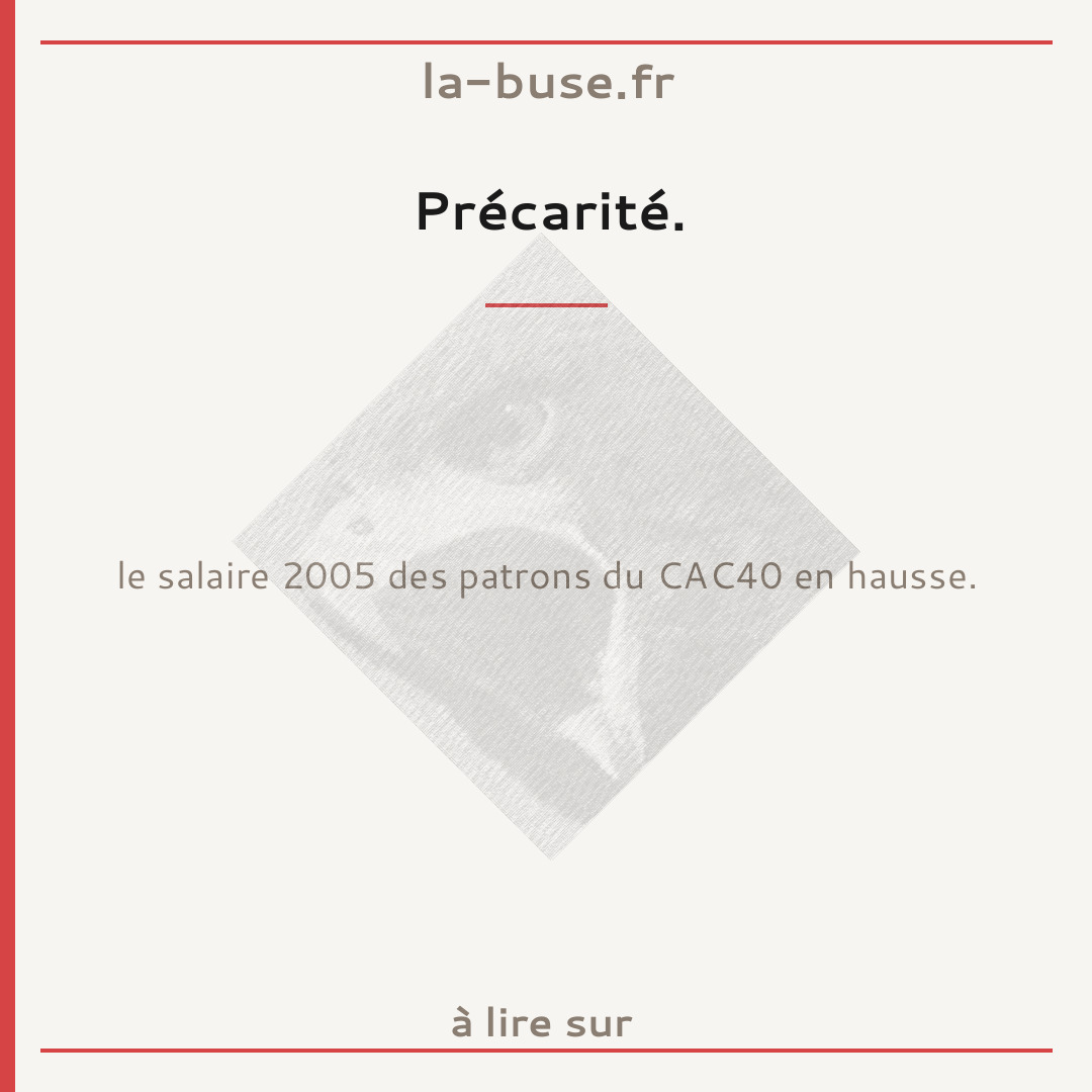 Précarité.