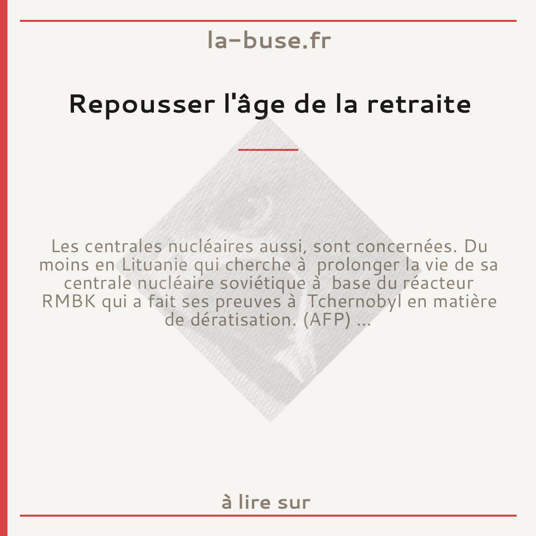 Repousser l'âge de la retraite
