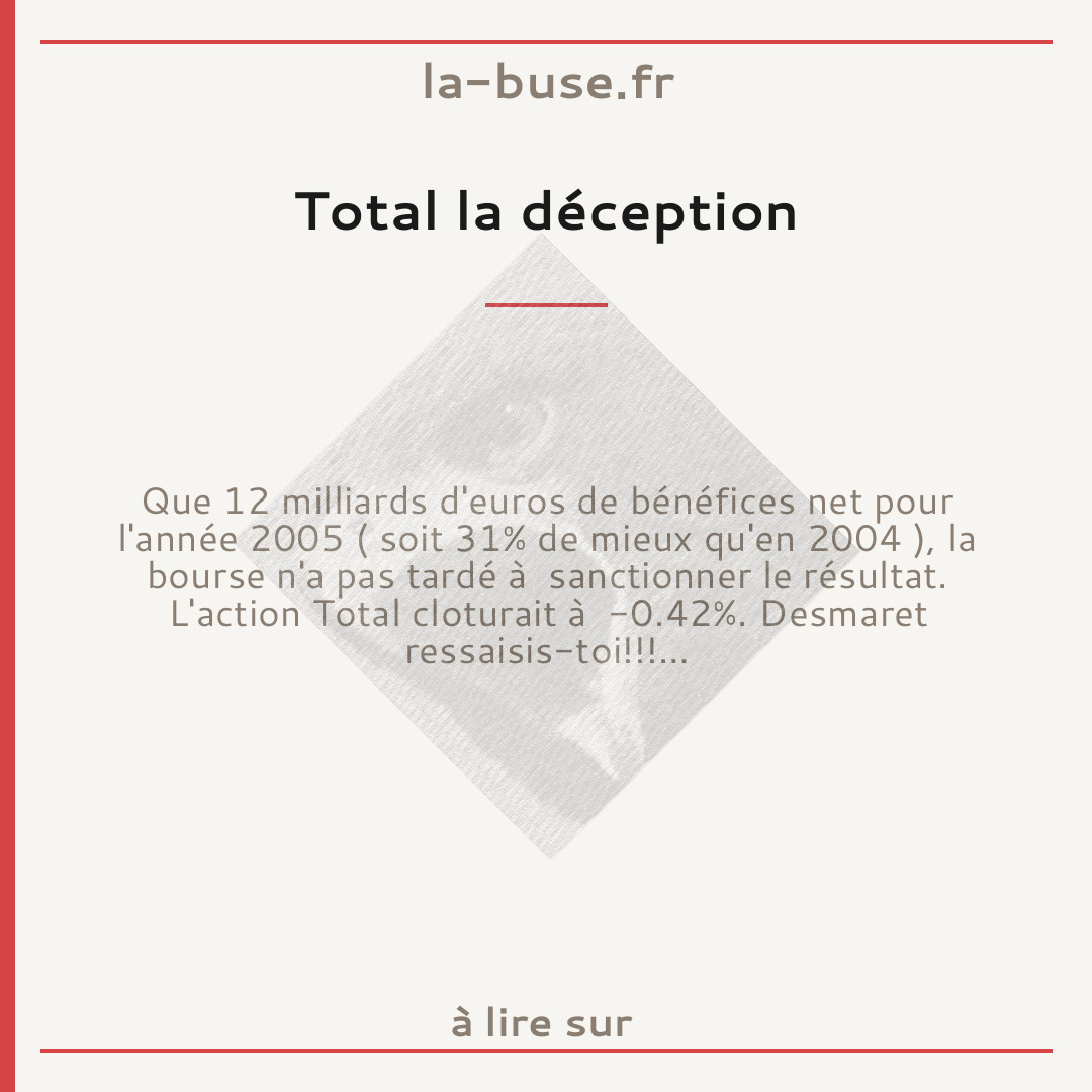 Total la déception