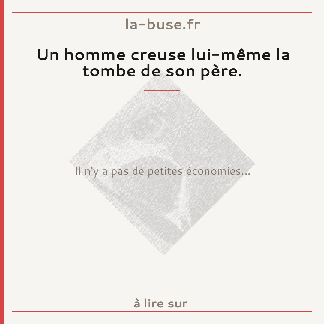 Un homme creuse lui-même la tombe de son père.