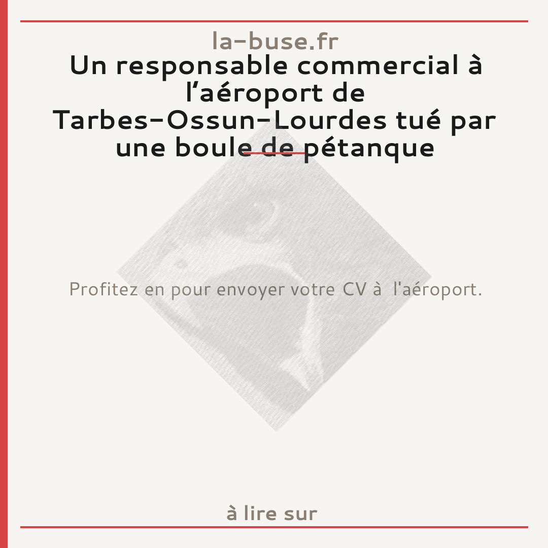 Un responsable commercial à l’aéroport de Tarbes-Ossun-Lourdes tué par une boule de pétanque