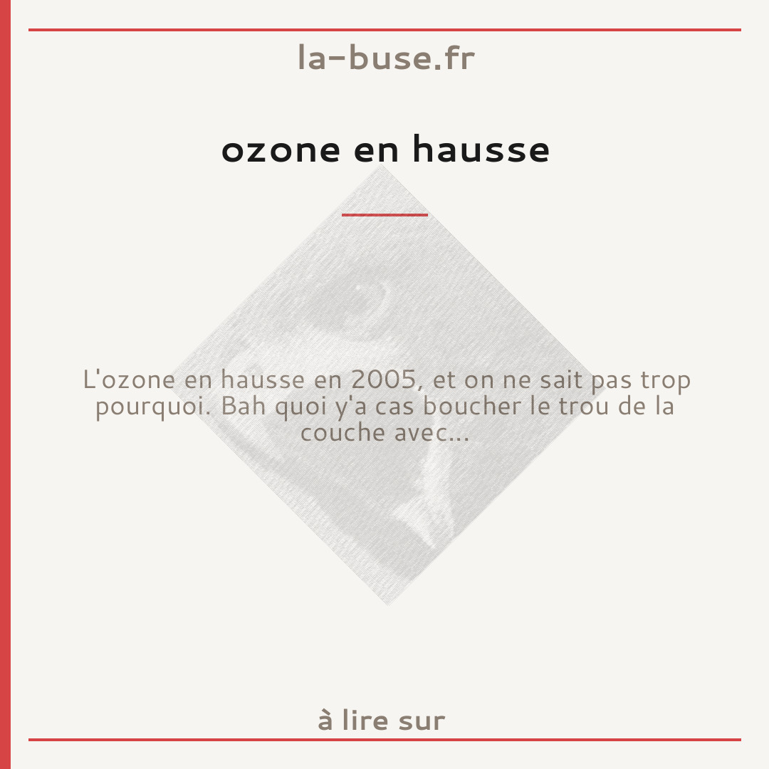 ozone en hausse