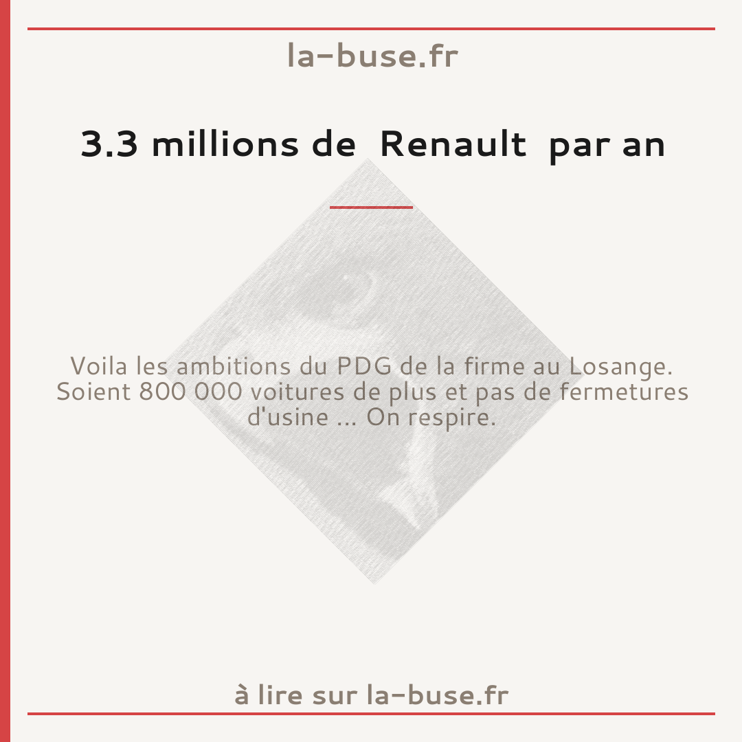 3.3 millions de  Renault  par an
