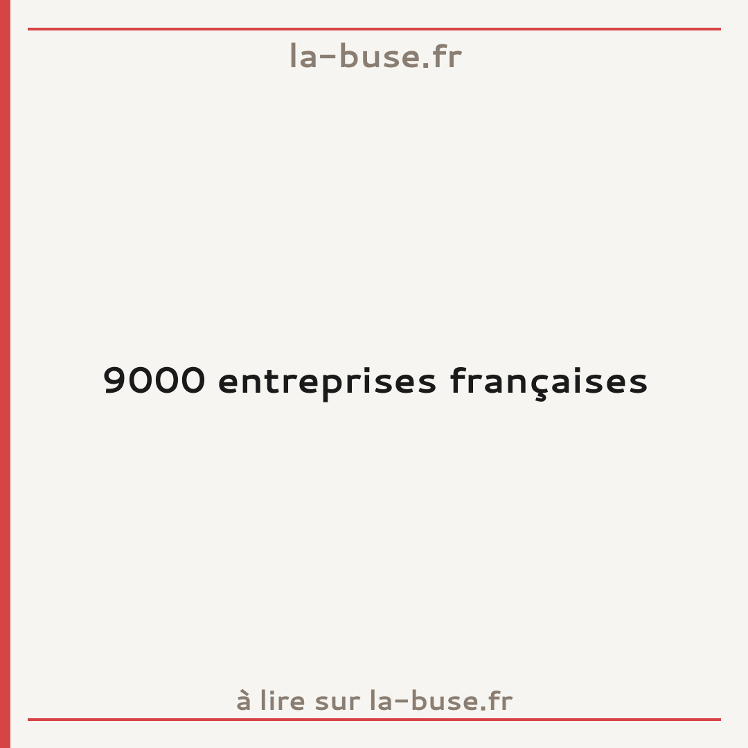 9000 entreprises françaises