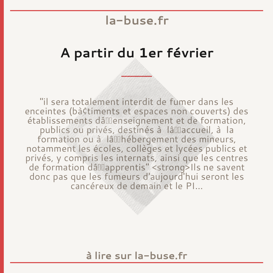 A partir du 1er février