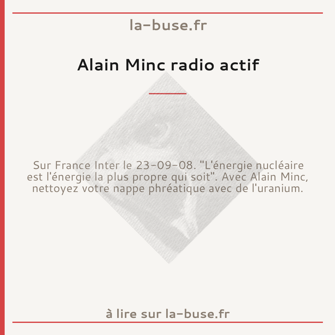 Alain Minc radio actif