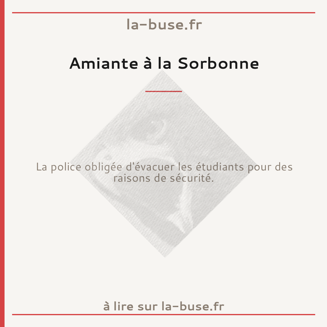 Amiante à la Sorbonne