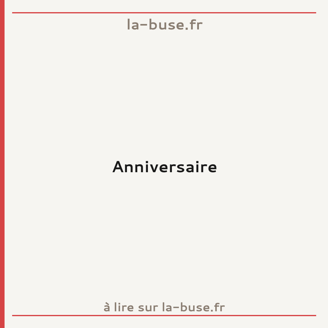 Anniversaire