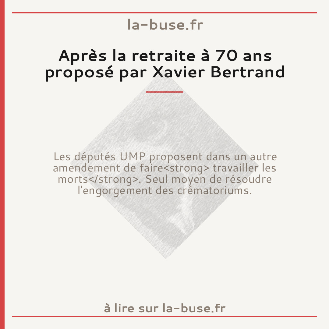 Après la retraite à 70 ans proposé par Xavier Bertrand