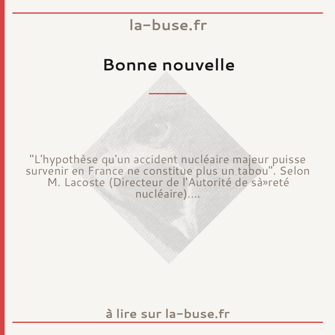 Bonne nouvelle