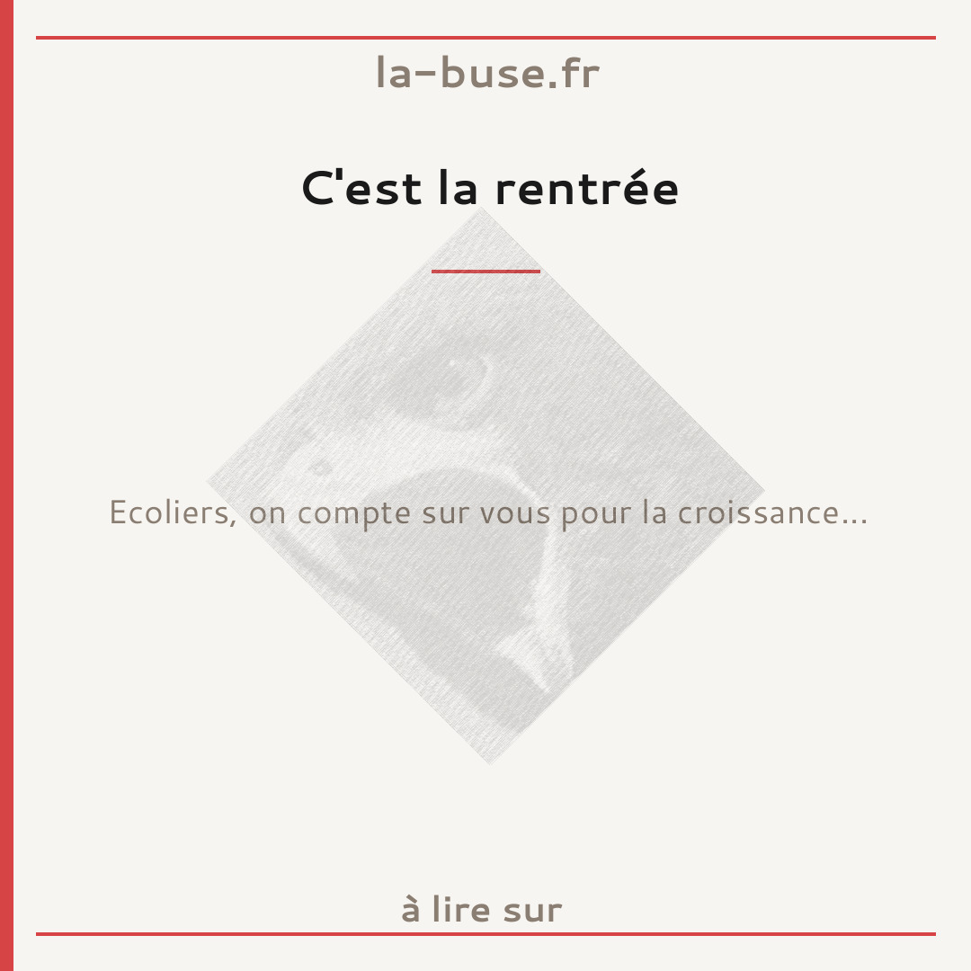 C'est la rentrée