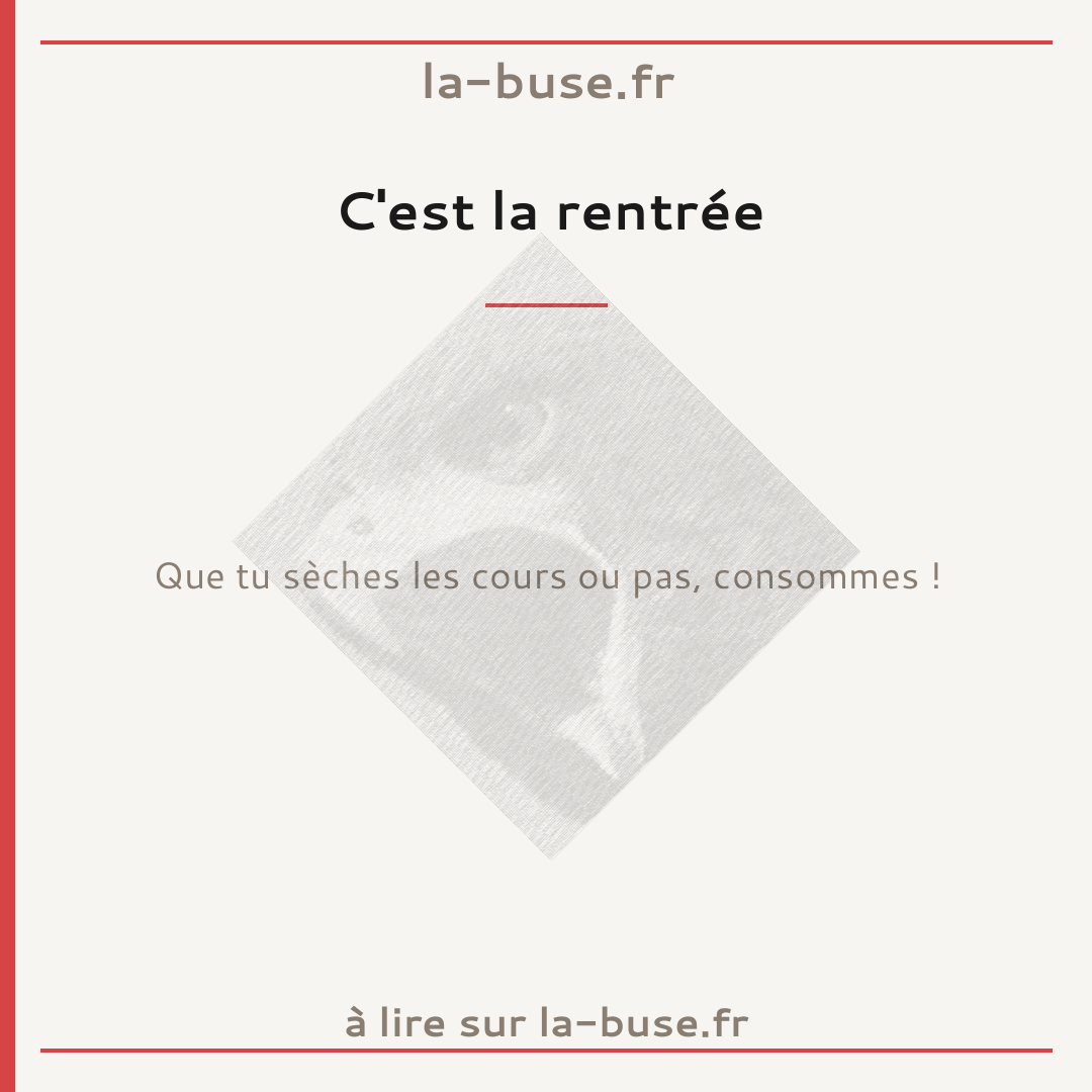 C'est la rentrée