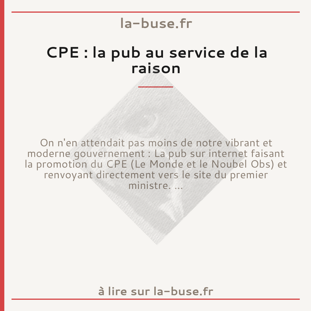 CPE : la pub au service de la raison