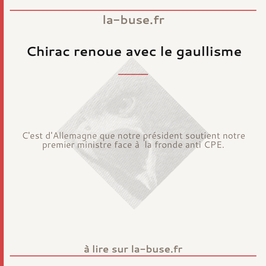 Chirac renoue avec le gaullisme