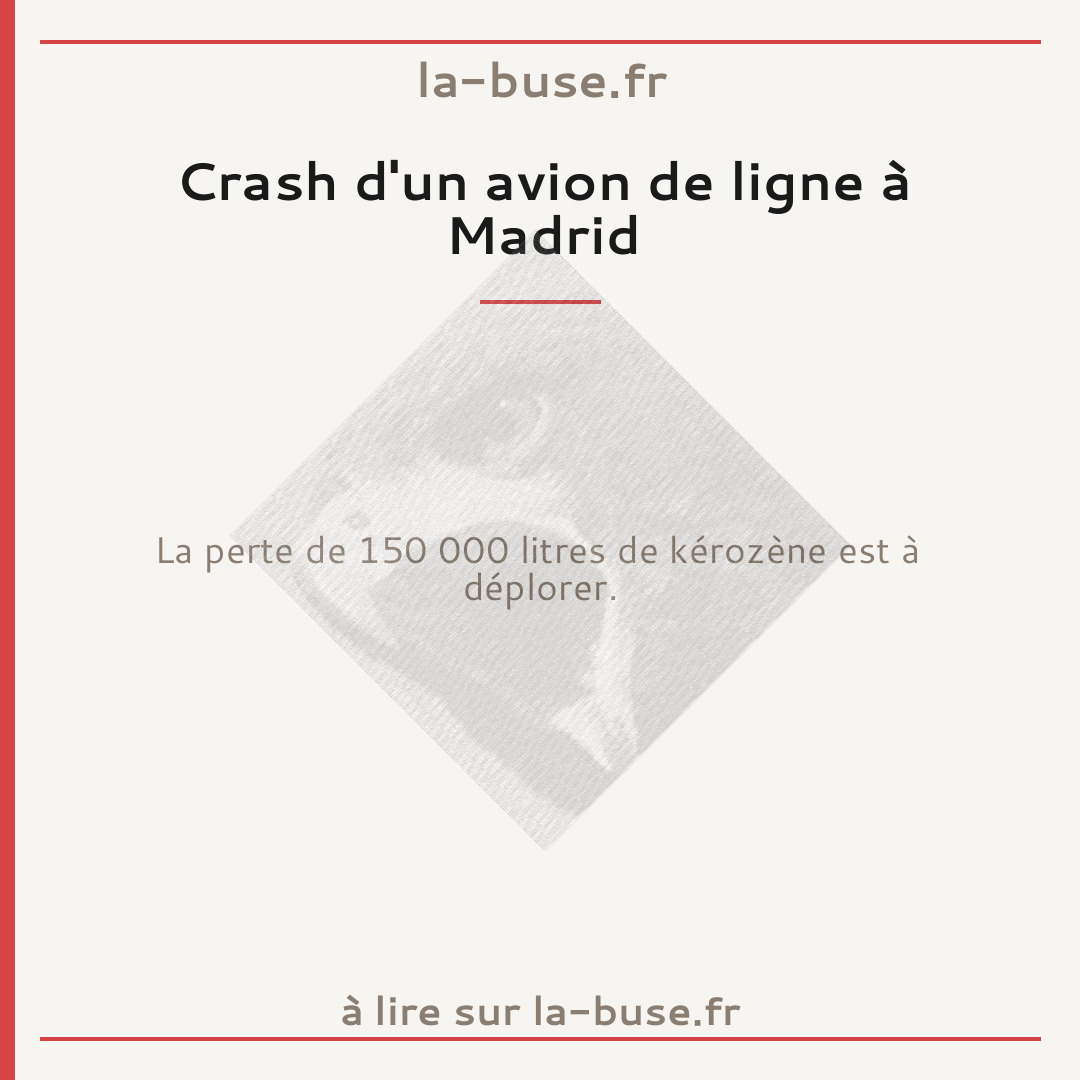 Crash d'un avion de ligne à Madrid
