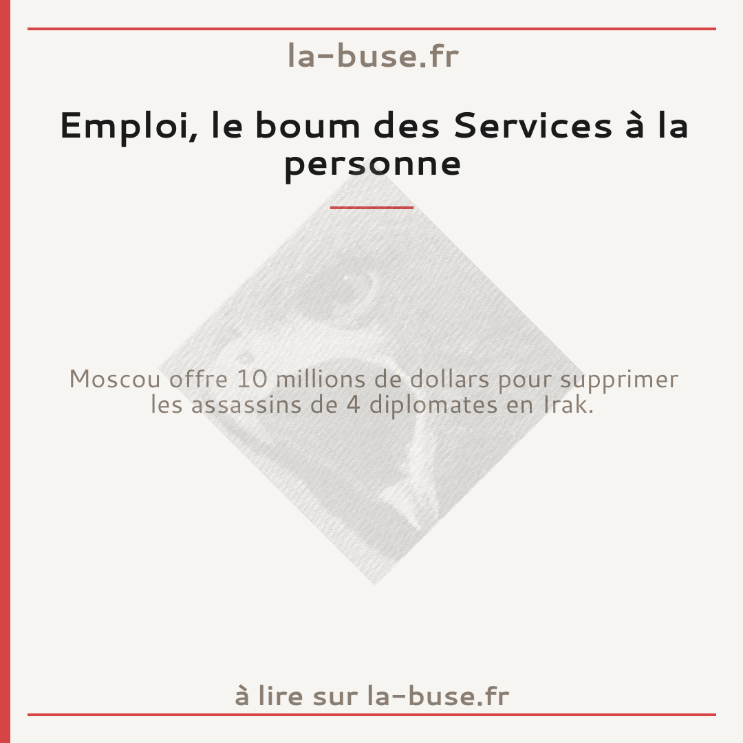 Emploi, le boum des Services à la personne