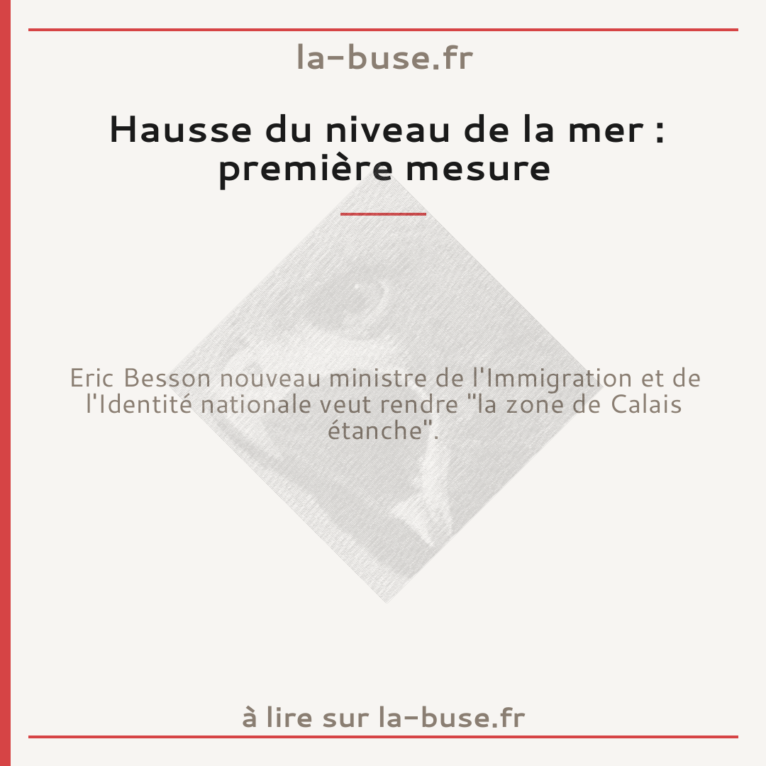 Hausse du niveau de la mer : première mesure