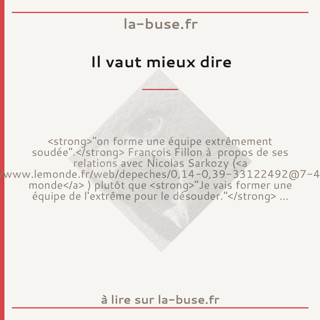 Il vaut mieux dire