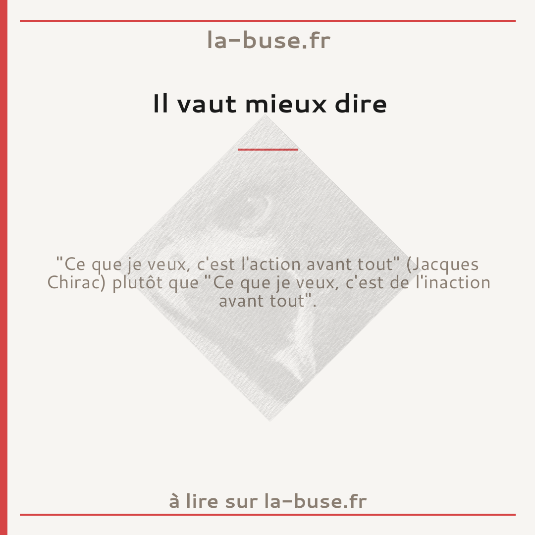 Il vaut mieux dire